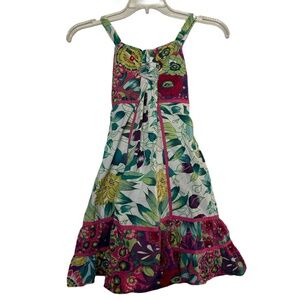 Girls Beri Blue Floral Summer Dress Sz 14
